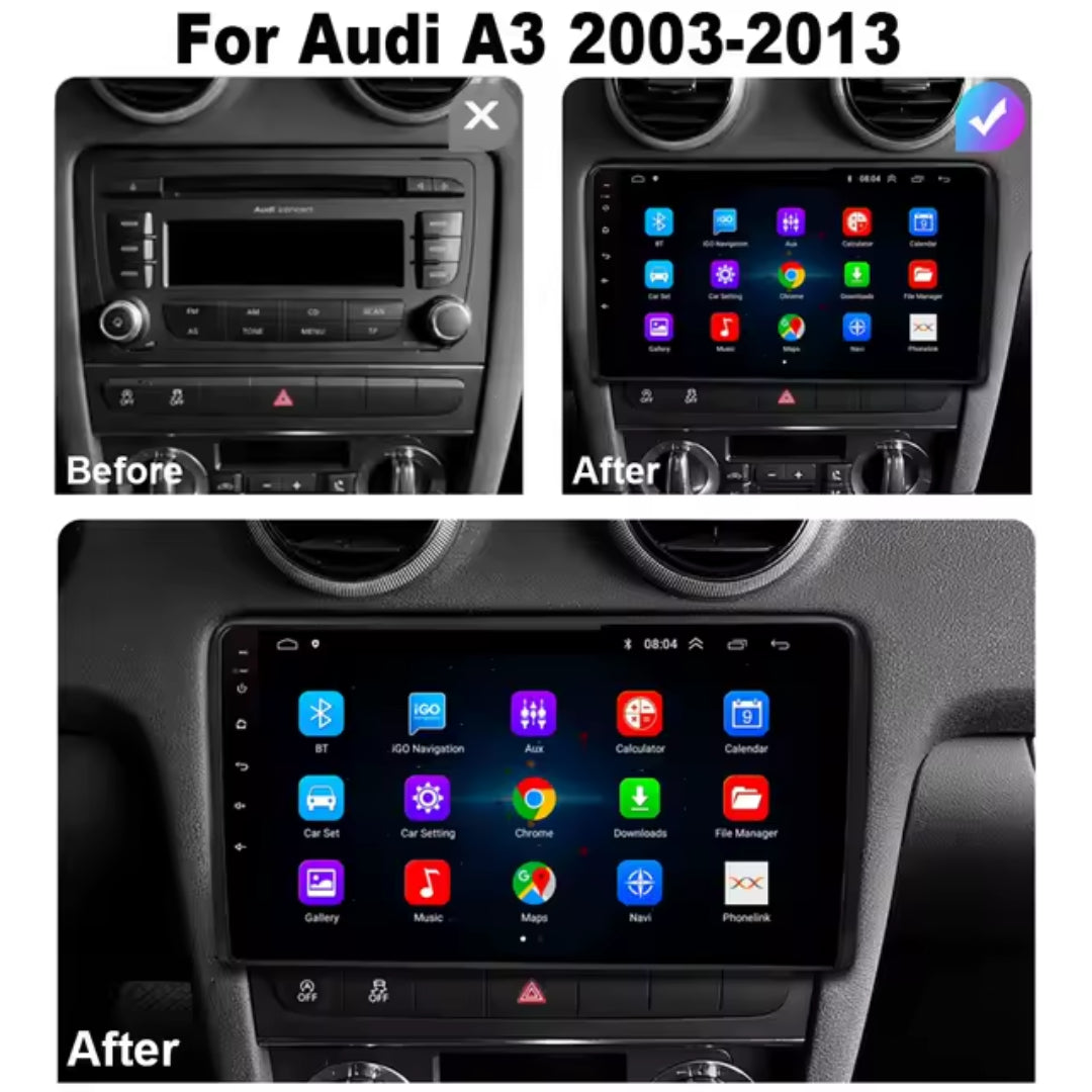 9-Inch Head Unit/ Radio & Reverse Camera for Audi A3/ S3 8P (4GB/64GB)