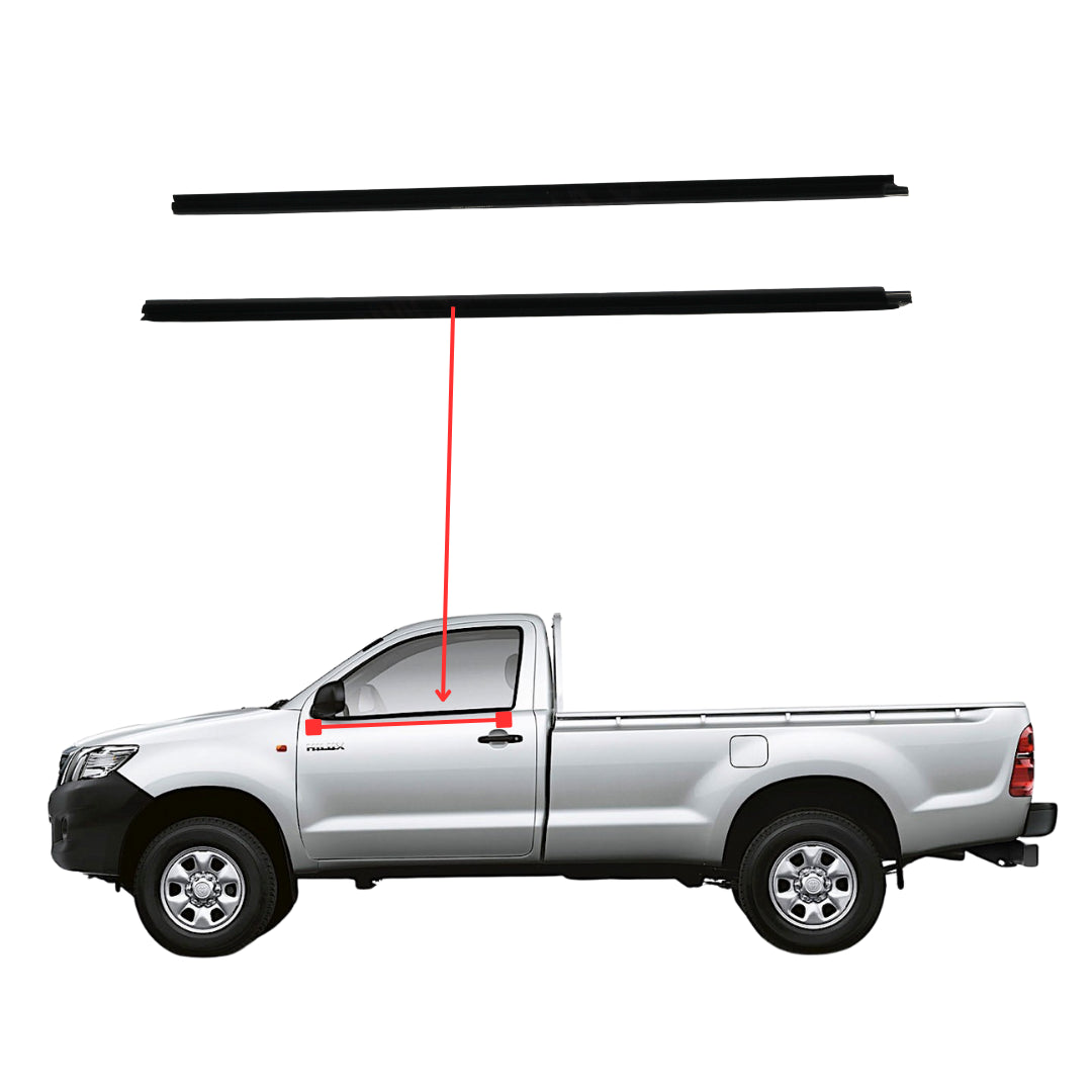 Aftermarket Window Weather Strip Trim Set: Hilux 2-Door (2005-2015)