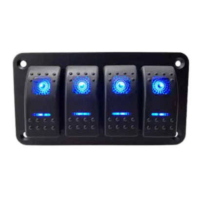 Automotive 4-Gang Rocker Switch Panel/ Circuit Breaker