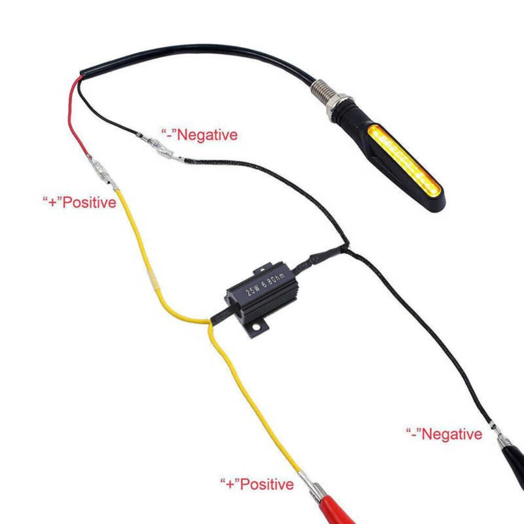 Motorcycle Resistors For Indicators: 4 Pack (25W)