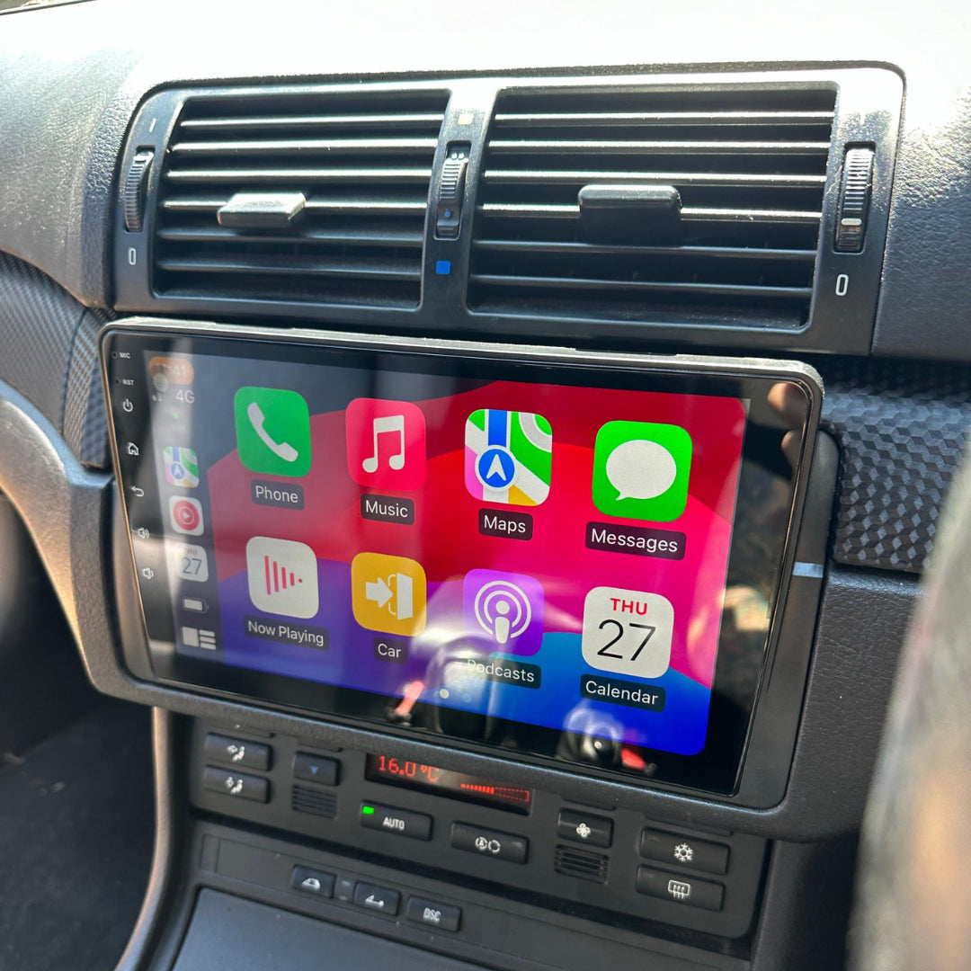 9-Inch Head Unit/ Radio & Reverse Camera BMW E46: GPS/ Andriod/ iOS/ BT