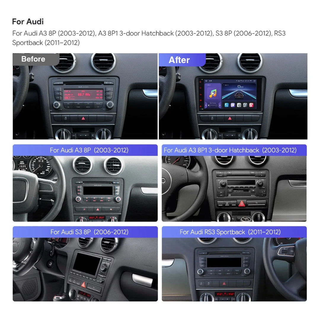9-Inch Head Unit/ Radio & Reverse Camera for Audi A3/ S3 8P (4GB/64GB)