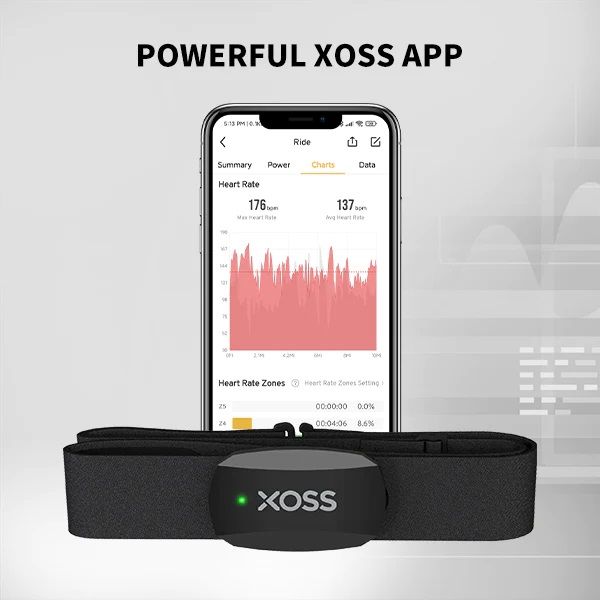 XOSS X2 Heart Rate Monitor Chest Strap for Sports/Cycling Bluetooth & Ant+