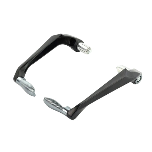 Motorcycle Bar End Lever Guards - Silver/ Black