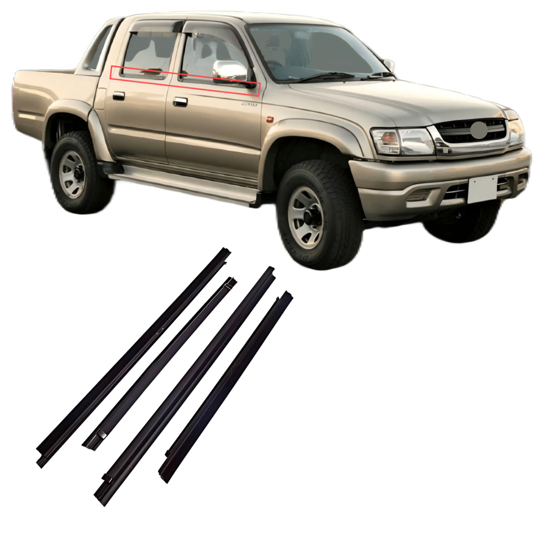 Window Weather Strip Set Compatible With Toyota Hilux 4-Door (1997-2004)
