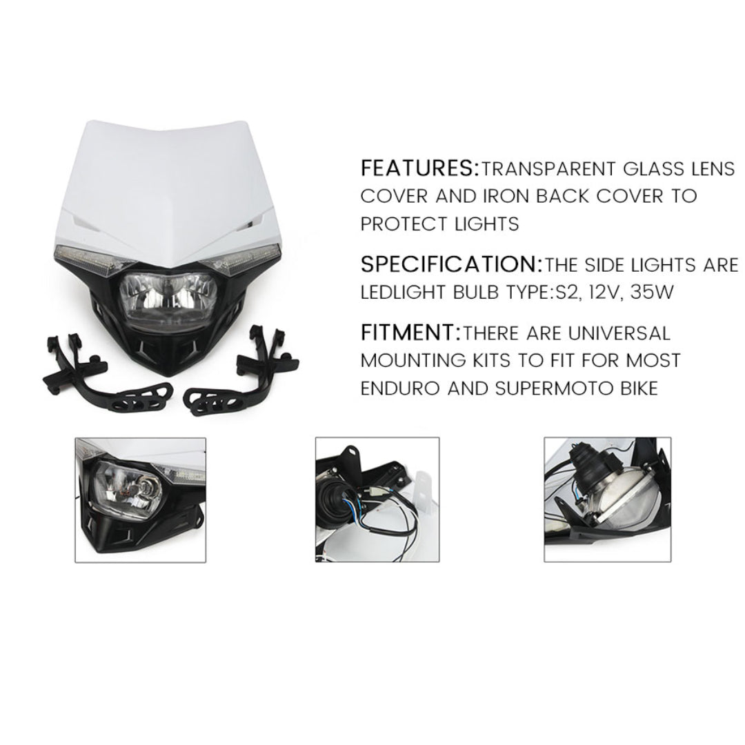 Universal Aftermarket Motorcycle Headlight (12V)