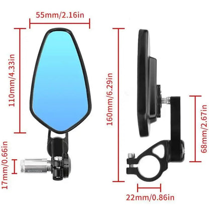 Motorcyle Bar End Mirror - 22mm