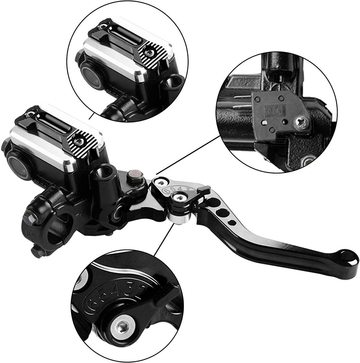 Motorcycle Brake and Clutch Perch/Lever Set