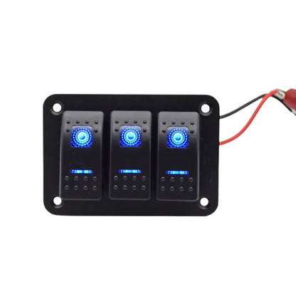 Automotive Rocker Switches & Panel (3-Gang)