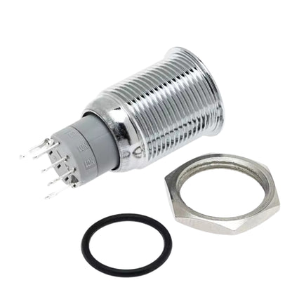 Auto Metal Push Button Switch 16mm: 12V/24V (2-Piece)