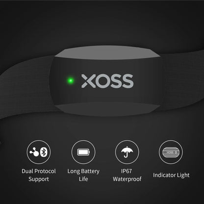 XOSS X2 Heart Rate Monitor Chest Strap for Sports/Cycling Bluetooth & Ant+