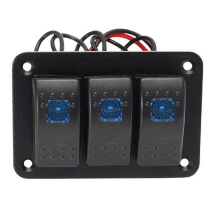Automotive Rocker Switches & Panel (3-Gang)