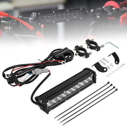 Custom Motorcycle LED Light Bar with Wiring & Switch