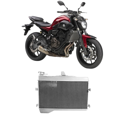 Aftermarket Radiator Compatible with Yamaha MT-07 (2014-) - Silver