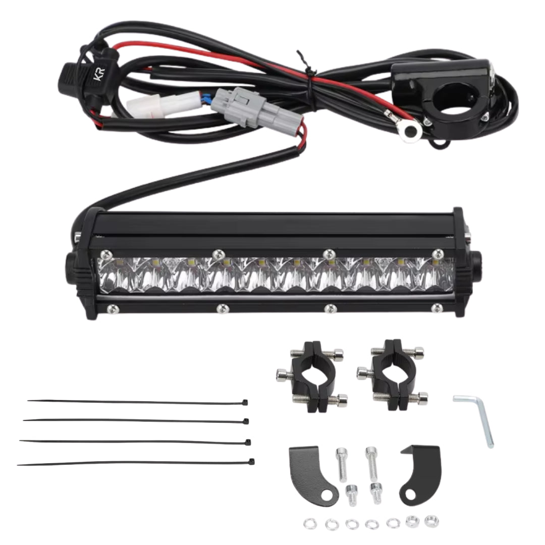 Custom Motorcycle LED Light Bar with Wiring & Switch