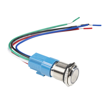 Auto Metal Push Button Switch 16mm: 12V/24V (2-Piece)